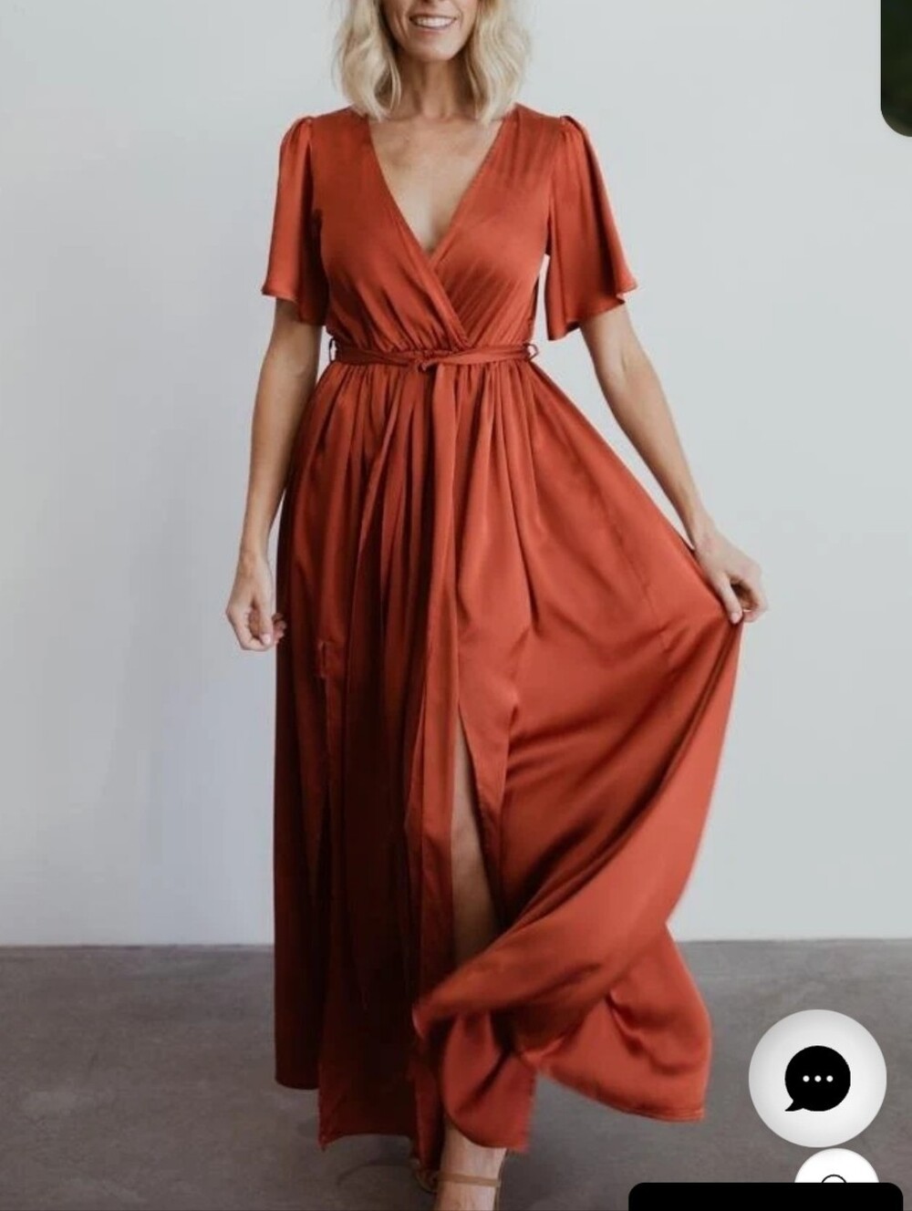 NWT Baltic Born Sicily Satin Maxi Dress Size S